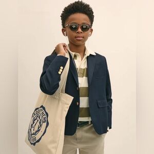 Brooks Brothers Boys Navy Prep Two-Button Blaze Gold Buttons wedding Easter 14